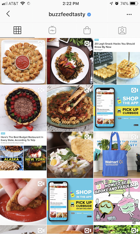 Social Media Agency screenshot of tasty instagram story content creation