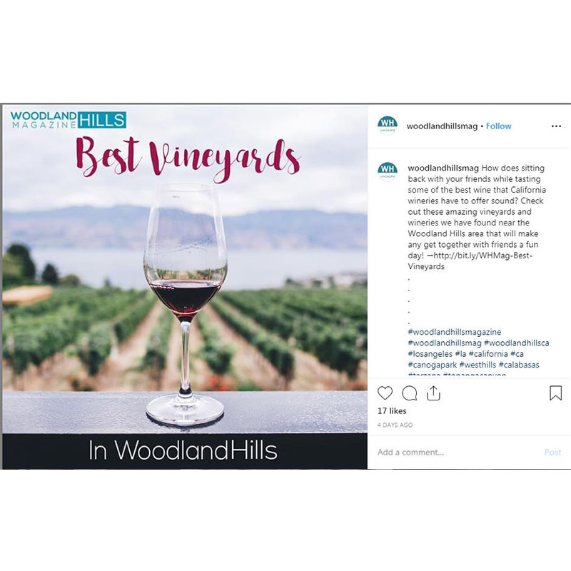 Woodland Hills content post on Instagram