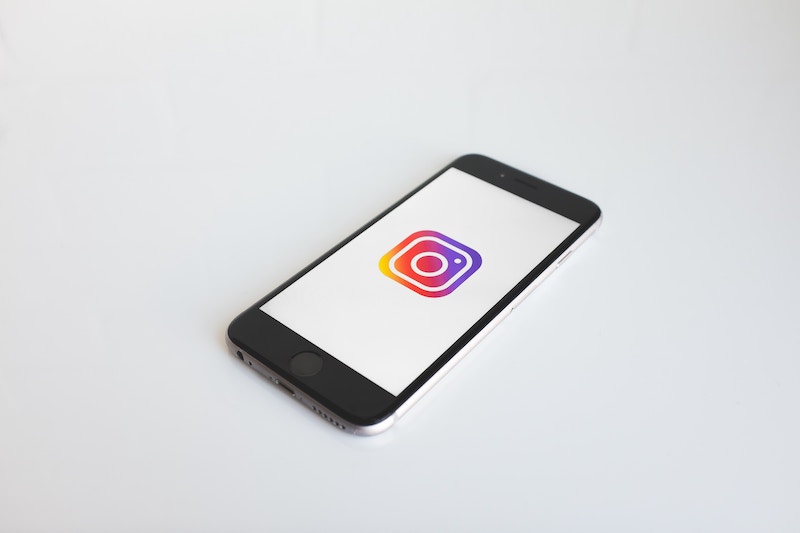 modern style iphone mockup of Instagram